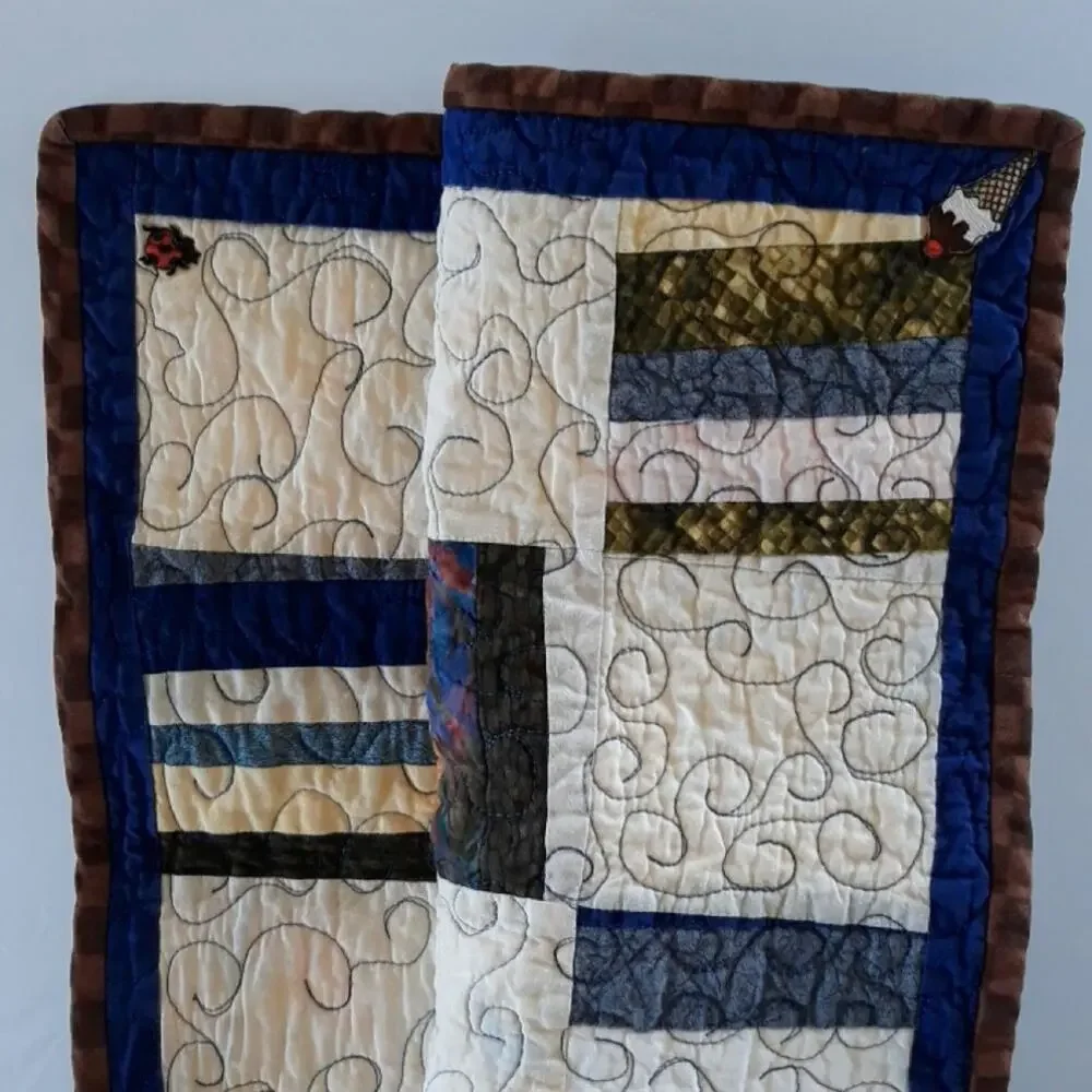 Quilted Parrot Tropical Patchwork Tapestry
